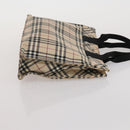 BURBERRY Nova Check Blue Label Hand Bag Canvas 4 Set Green Beige Auth 190010-22