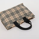BURBERRY Nova Check Blue Label Hand Bag Canvas 4 Set Green Beige Auth 190010-23