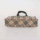 BURBERRY Nova Check Blue Label Hand Bag Canvas 4 Set Green Beige Auth 190010-24