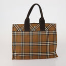 BURBERRY Nova Check Blue Label Hand Bag Canvas 4 Set Green Beige Auth 190010-3