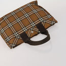 BURBERRY Nova Check Blue Label Hand Bag Canvas 4 Set Green Beige Auth 190010-5