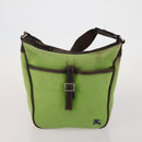 BURBERRY Nova Check Blue Label Hand Bag Canvas 4 Set Green Beige Auth 190010-8