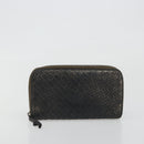 BOTTEGA VENETA INTRECCIATO Wallet Leather 4 Set Navy Brown beige Auth 190015-16