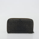 BOTTEGA VENETA INTRECCIATO Wallet Leather 4 Set Navy Brown beige Auth 190015-17