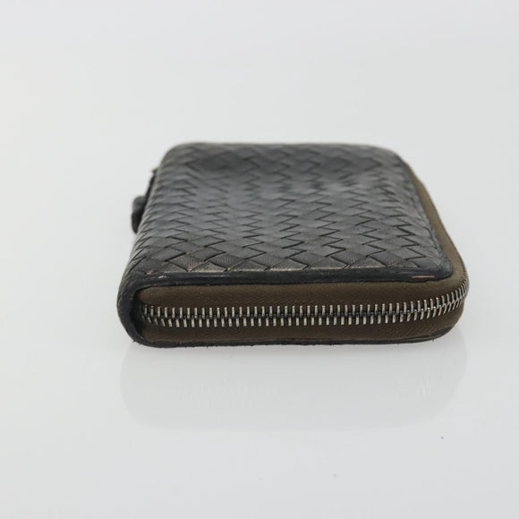 BOTTEGA VENETA INTRECCIATO Wallet Leather 4 Set Navy Brown beige Auth 190015