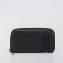 BOTTEGA VENETA INTRECCIATO Wallet Leather 4 Set Navy Brown beige Auth 190015-23