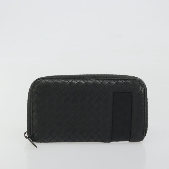 BOTTEGA VENETA INTRECCIATO Wallet Leather 4 Set Navy Brown beige Auth 190015