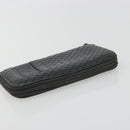 BOTTEGA VENETA INTRECCIATO Wallet Leather 4 Set Navy Brown beige Auth 190015-26