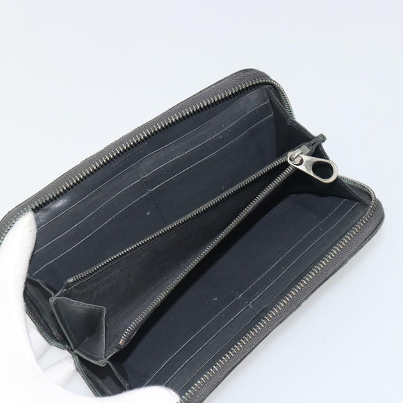 BOTTEGA VENETA INTRECCIATO Wallet Leather 4 Set Navy Brown beige Auth 190015