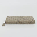 BOTTEGA VENETA INTRECCIATO Wallet Leather 4 Set Navy Brown beige Auth 190015-6