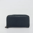 BOTTEGA VENETA INTRECCIATO Wallet Leather 4 Set Navy Brown beige Auth 190015-9