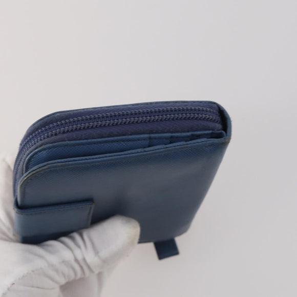 PRADA Pouch Nylon Leather 4 Set Blue Black Brown Auth 190016