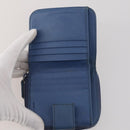 PRADA Pouch Nylon Leather 4 Set Blue Black Brown Auth 190016-21