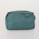PRADA Pouch Nylon Leather 4 Set Blue Black Brown Auth 190016-3