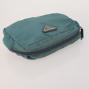 PRADA Pouch Nylon Leather 4 Set Blue Black Brown Auth 190016-5