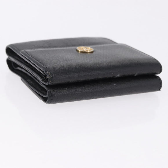 CHANEL Wallet Leather 3 Set Black CC Auth 190017