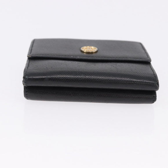 CHANEL Wallet Leather 3 Set Black CC Auth 190017