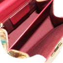 Salvatore Ferragamo Gancini Hand Bag Canvas 2way Red Gold Auth 190024SAM-10