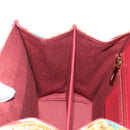 Salvatore Ferragamo Gancini Hand Bag Canvas 2way Red Gold Auth 190024SAM-24