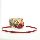 Salvatore Ferragamo Gancini Hand Bag Canvas 2way Red Gold Auth 190024SAM-8