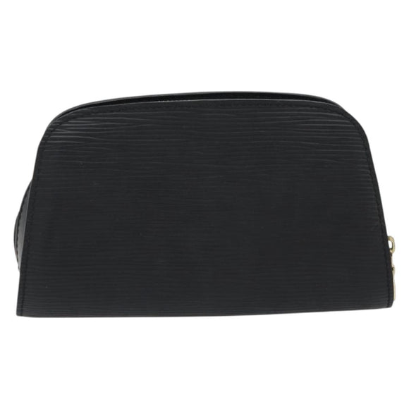 LOUIS VUITTON Epi Dauphine PM Pouch Black M48442 LV Auth 190025