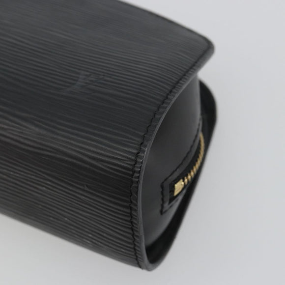 LOUIS VUITTON Epi Dauphine PM Pouch Black M48442 LV Auth 190025
