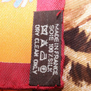 HERMES Carre 45 Scarf ""Les Tigreaux"" Silk Orange Auth 190026SAM-13
