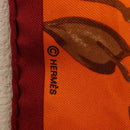 HERMES Carre 45 Scarf ""Les Tigreaux"" Silk Orange Auth 190026SAM-6