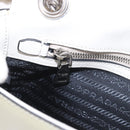 PRADA Chain Shoulder Bag Safiano Leather Yellow Silver Auth 190027A-24