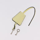PRADA Chain Shoulder Bag Safiano Leather Yellow Silver Auth 190027A-11