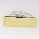 PRADA Chain Shoulder Bag Safiano Leather Yellow Silver Auth 190027A-5