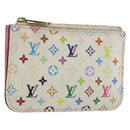 LOUIS VUITTON Multicolor Pochette Cles NM Purse White M93734 LV Auth 190030-1