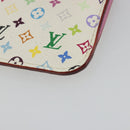 LOUIS VUITTON Multicolor Pochette Cles NM Purse White M93734 LV Auth 190030-10