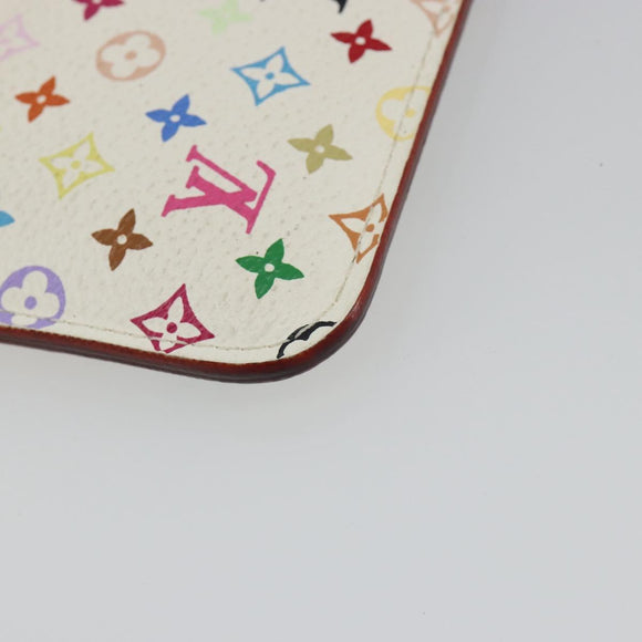 LOUIS VUITTON Multicolor Pochette Cles NM Portemonnee Wit M93734 LV Auth 190030