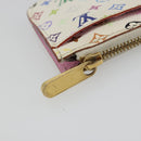 LOUIS VUITTON Multicolor Pochette Cles NM Purse White M93734 LV Auth 190030-12