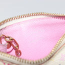 LOUIS VUITTON Multicolor Pochette Cles NM Purse White M93734 LV Auth 190030-13
