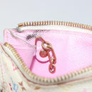 LOUIS VUITTON Multicolor Pochette Cles NM Purse White M93734 LV Auth 190030-14