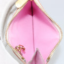 LOUIS VUITTON Multicolor Pochette Cles NM Purse White M93734 LV Auth 190030-15