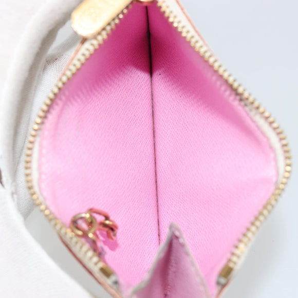 LOUIS VUITTON Multicolor Pochette Cles NM Portemonnee Wit M93734 LV Auth 190030