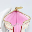 LOUIS VUITTON Multicolor Pochette Cles NM Purse White M93734 LV Auth 190030-16