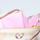 LOUIS VUITTON Multicolor Pochette Cles NM Purse White M93734 LV Auth 190030-19