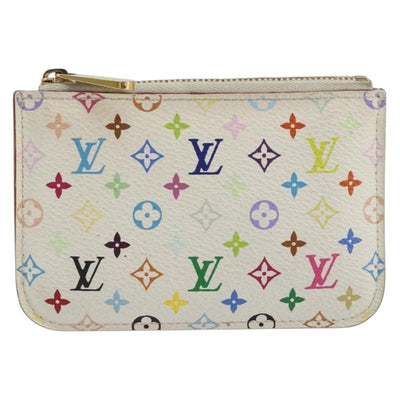 LOUIS VUITTON Multicolor Pochette Cles NM Purse White M93734 LV Auth 190030 - 0