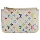 LOUIS VUITTON Multicolor Pochette Cles NM Purse White M93734 LV Auth 190030-13