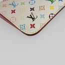 LOUIS VUITTON Multicolor Pochette Cles NM Purse White M93734 LV Auth 190030-9