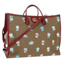 GUCCI GUCCI × Doraemon Micro GG Supreme Bag PVC 2way Beige 653952 Auth 190041M-1