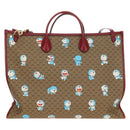 GUCCI GUCCI × Doraemon Micro GG Supreme Bag PVC 2way Beige 653952 Auth 190041M-3