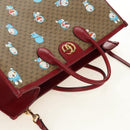 GUCCI GUCCI × Doraemon Micro GG Supreme Bag PVC 2way Beige 653952 Auth 190041M-6