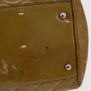 CHANEL Matelasse Chain Shoulder Bag Patent leather Black Gold CC Auth 190042-6