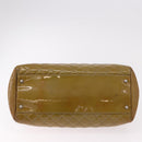 CHANEL Matelasse Chain Shoulder Bag Patent leather Black Gold CC Auth 190042-5