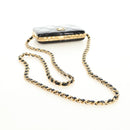 CHANEL Matelasse Chain Shoulder Pouch Patent leather Black CC Auth 190043SAM-7
